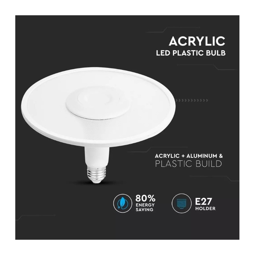 LED Žarnica SAMSUNG CHIP UFO E27/18W/230V 120° 6400K