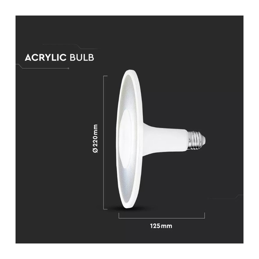 LED Žarnica SAMSUNG CHIP UFO E27/18W/230V 120° 6400K