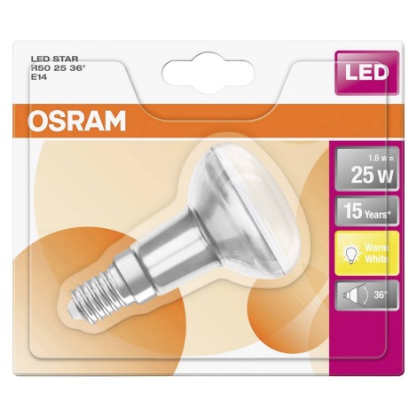 LED Žarnica STAR E14/1,6W/230V 2700K - Osram