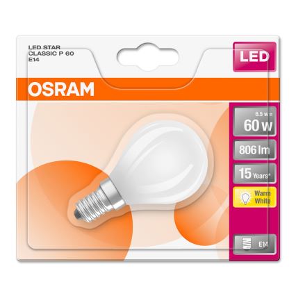 LED Žarnica STAR E14/6,5W/230V 2700K - Osram