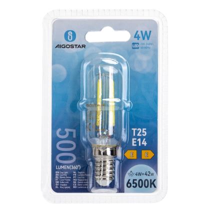 LED Žarnica T25 E14/4W/230V 6500K - Aigostar