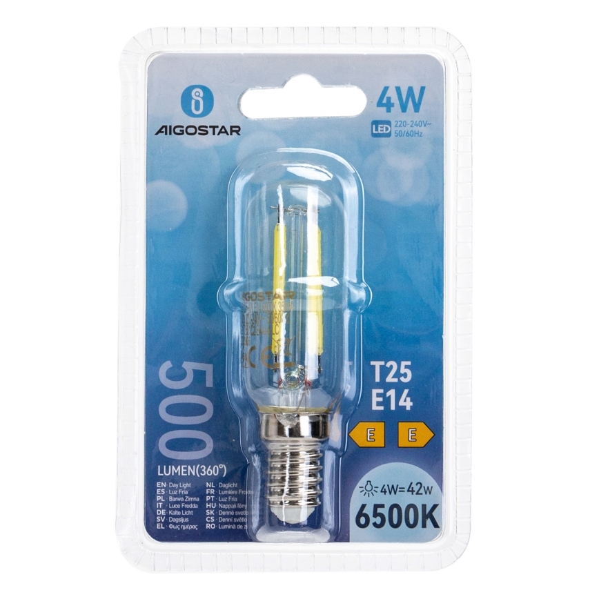 LED Žarnica T25 E14/4W/230V 6500K - Aigostar