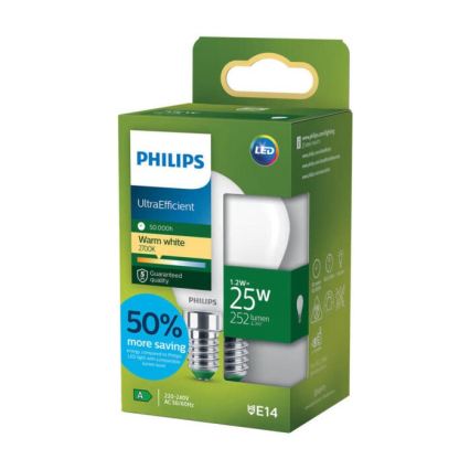 LED žarnica ULTRAEFFICIENT Philips P45 E14/1,2W/230V 2700K