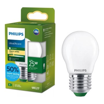 LED žarnica ULTRAEFFICIENT Philips P45 E27/1,2W/230V 2700K