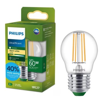 LED žarnica ULTRAEFFICIENT VINTAGE Philips P45 E27/3,8W/230V 2700K