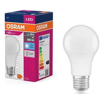 LED Žarnica VALUE A60 E27/8W/230V 4000K - Osram