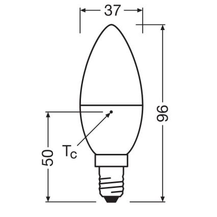 LED Žarnica VALUE B40 E14/4,9W/230V 6500K - Osram