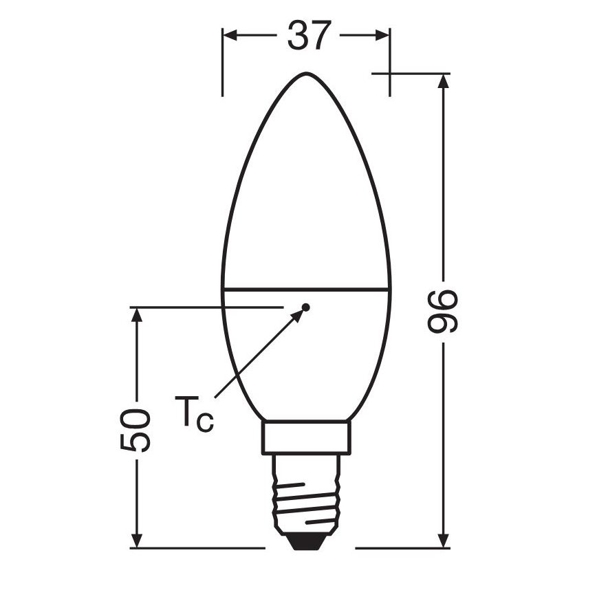 LED Žarnica VALUE B40 E14/4,9W/230V 6500K - Osram