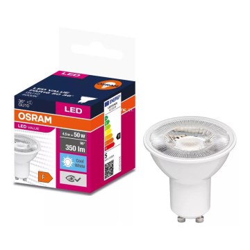 LED Žarnica VALUE PAR16 GU10/4,5W/230V 4000K 36° bela - Osram