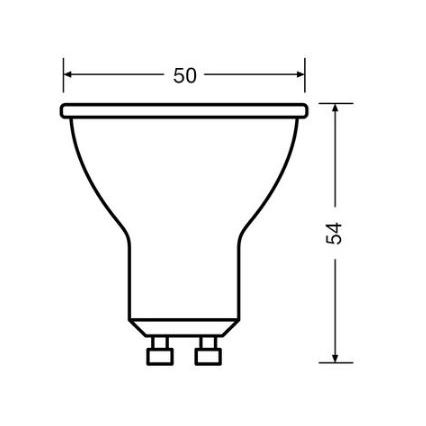 LED Žarnica VALUE PAR16 GU10/4,5W/230V 4000K 36° bela - Osram