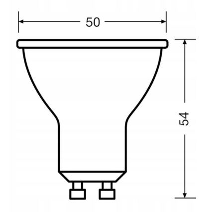 LED Žarnica VALUE PAR16 GU10/6,9W/230V 2700K 120° črna - Ledvance