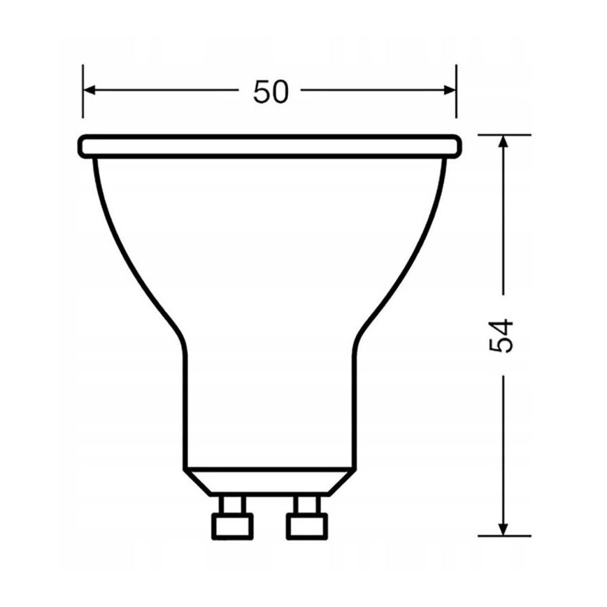 LED Žarnica VALUE PAR16 GU10/6,9W/230V 2700K 120° črna - Ledvance