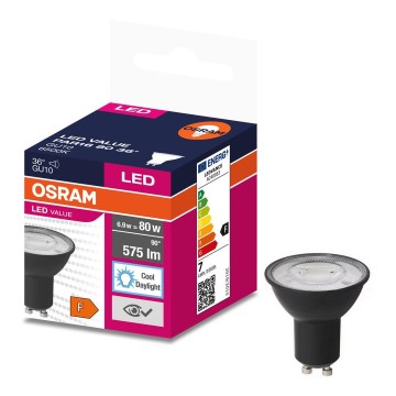 LED Žarnica VALUE PAR16 GU10/6,9W/230V 4000K 36° črna - Osram