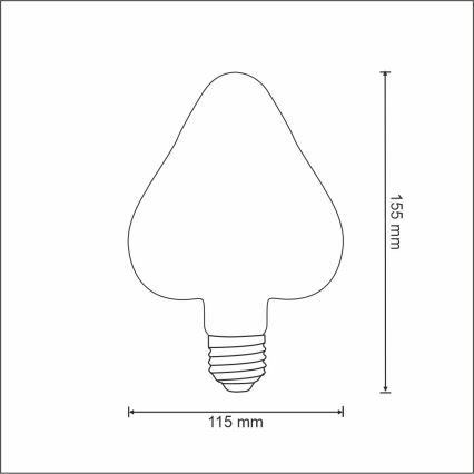 LED Žarnica VINTAGE AMBER E27/2,5W/230V 2000K