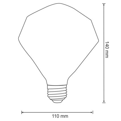 LED Žarnica VINTAGE AMBER E27/4W/230V 2700K