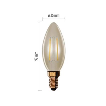 LED Žarnica VINTAGE E14/2,5W/230V 2200K