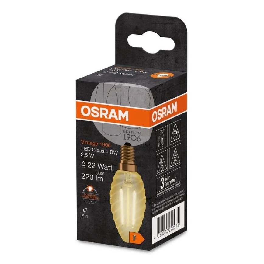 LED Žarnica VINTAGE E14/2,5W/230V 2400K - Osram