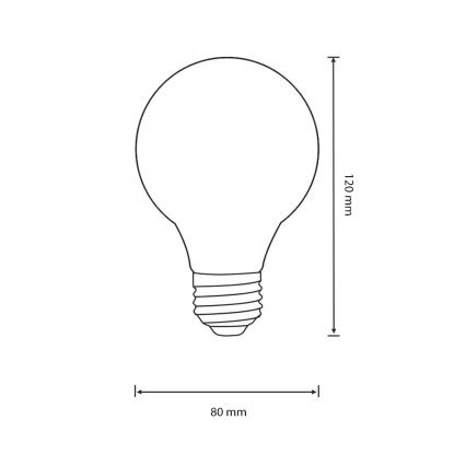 LED Žarnica VINTAGE E27/4W/230V 80x120 mm 2200K