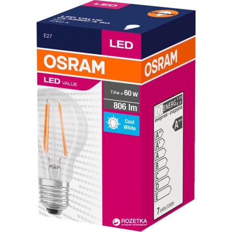 LED Žarnica VINTAGE E27/7W/230V 4000K - Osram