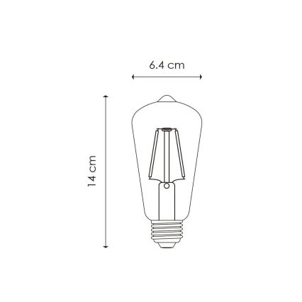 LED Žarnica VINTAGE EDISON ST64 E27/2W/230V 2700K