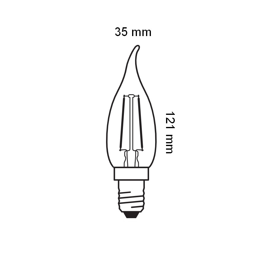LED žarnica VINTAGE FILAMENT E14/1,5W/230V 2400K - Osram