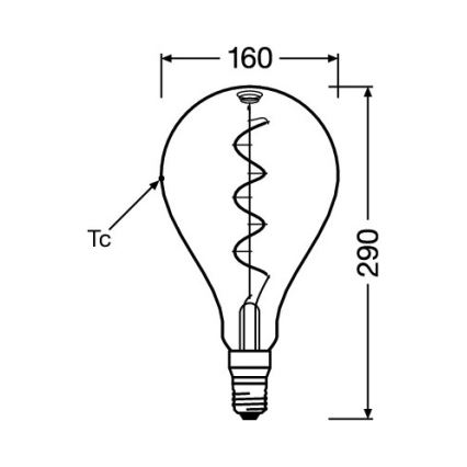LED žarnica Vintage filament E27/4W/230V 1800K - Osram