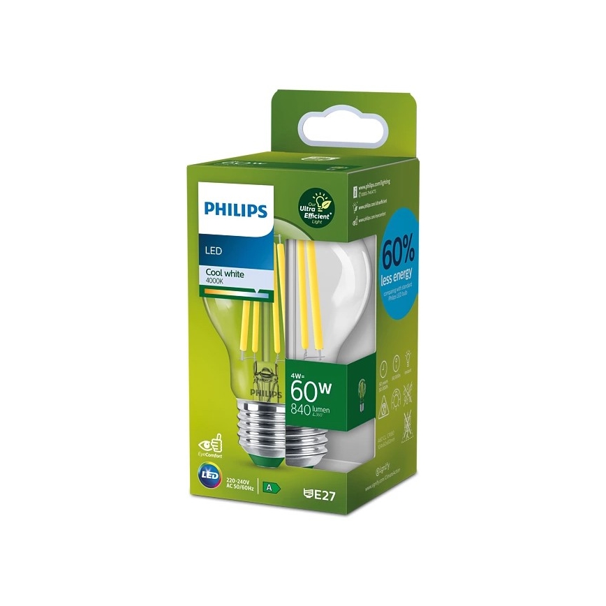 LED Žarnica VINTAGE Philips A60 E27/4W/230V 4000K
