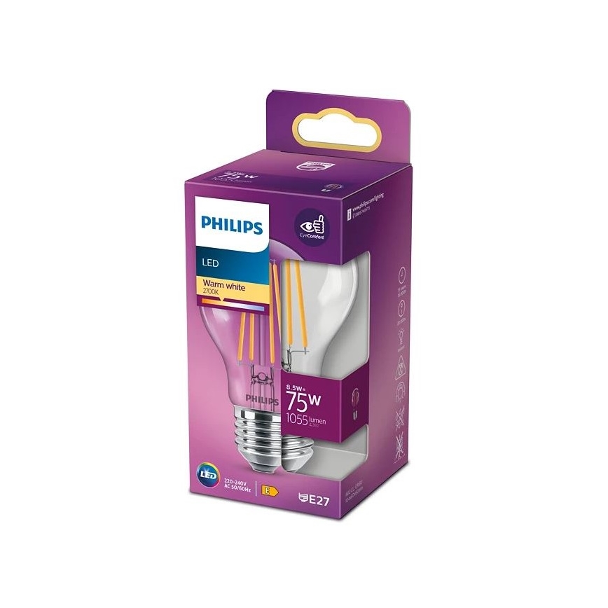 LED Žarnica VINTAGE Philips A60 E27/8,5W/230V 2700K