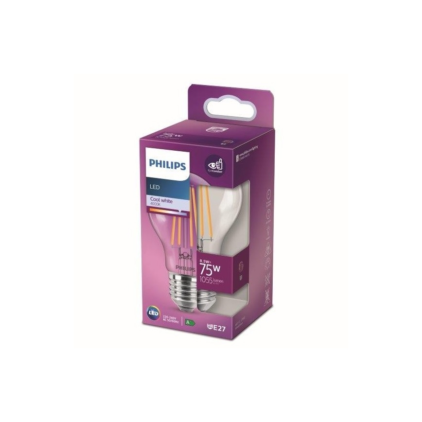LED Žarnica VINTAGE Philips A60 E27/8,5W/230V 4000K