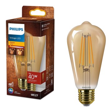 LED Žarnica VINTAGE Philips ST64 E27/7W/230V 1800K