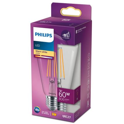 LED Žarnica VINTAGE Philips ST64 E27/7W/230V 2700K