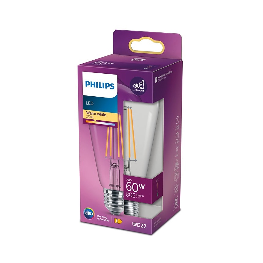 LED Žarnica VINTAGE Philips ST64 E27/7W/230V 2700K