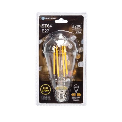 LED žarnica VINTAGE ST64 E27/20W/230V 2700K - Aigostar