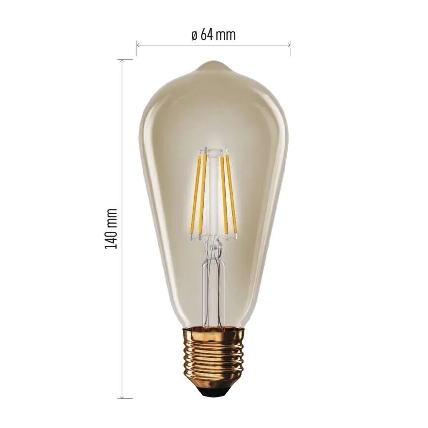 LED Žarnica VINTAGE ST64 E27/4,5W/230V 2200K