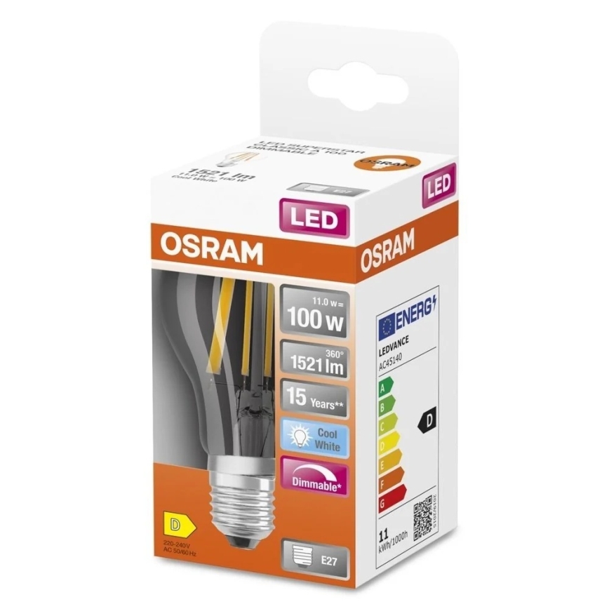 LED žarnica z možnostjo zatemnitve SUPERSTAR VINTAGE E27/11W/230V 4000K - Osram