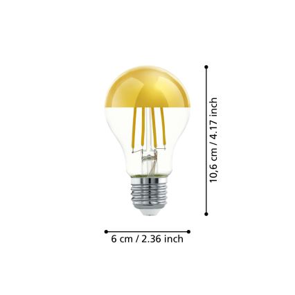 LED Žarnica z zrcalnim sferičnim nosilcem A60 E27/7,3W/230V 2700K - Eglo 110031