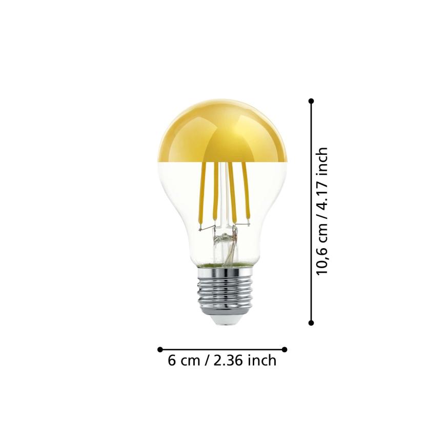 LED Žarnica z zrcalnim sferičnim nosilcem A60 E27/7,3W/230V 2700K - Eglo 110031