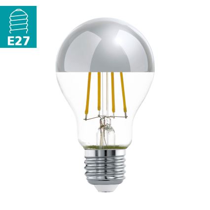 LED Žarnica z zrcalnim sferičnim pokrovčkom A60 E27/7W/230V 2700K - Eglo 11834