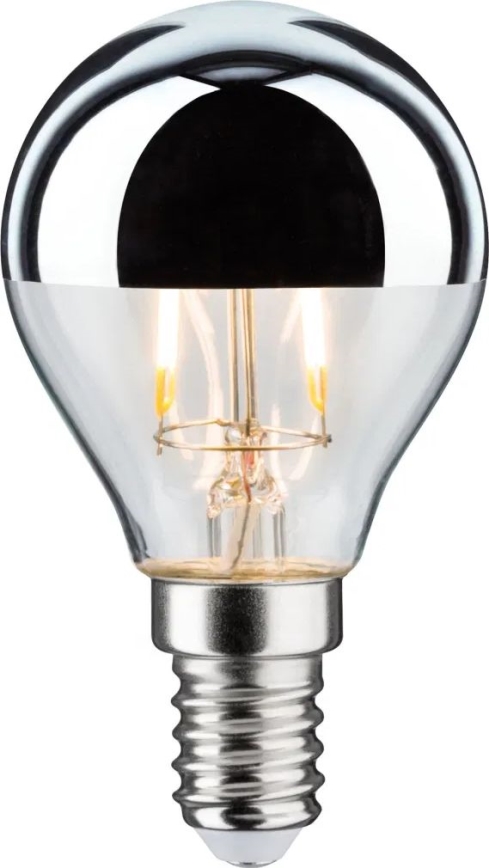 LED Žarnica z zrcalnim sferičnim pokrovčkom CROWN E14/2,6W/230V 2700K - Paulmann 28663