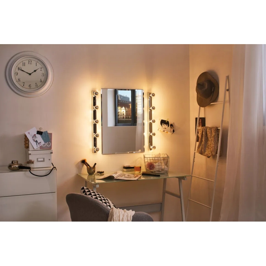 LED Žarnica z zrcalnim sferičnim pokrovčkom CROWN E14/2,6W/230V 2700K - Paulmann 28663