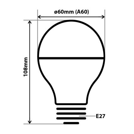 LED Žarnica z zrcalnim sferičnim pokrovom DECOR MIRROR A60 E27/8W/230V 4200K zlata