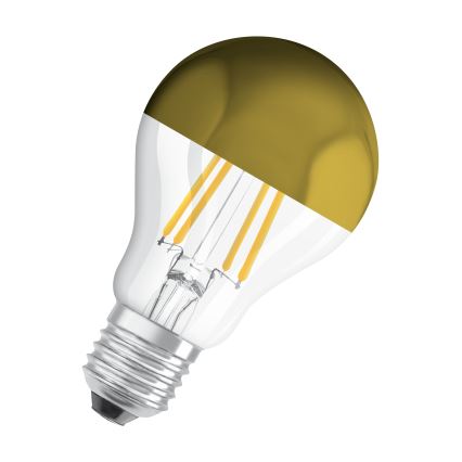 LED žarnica z zrcalnim vrhom FILAMENT E27/6,5W/230V 2700K zlata - Osram