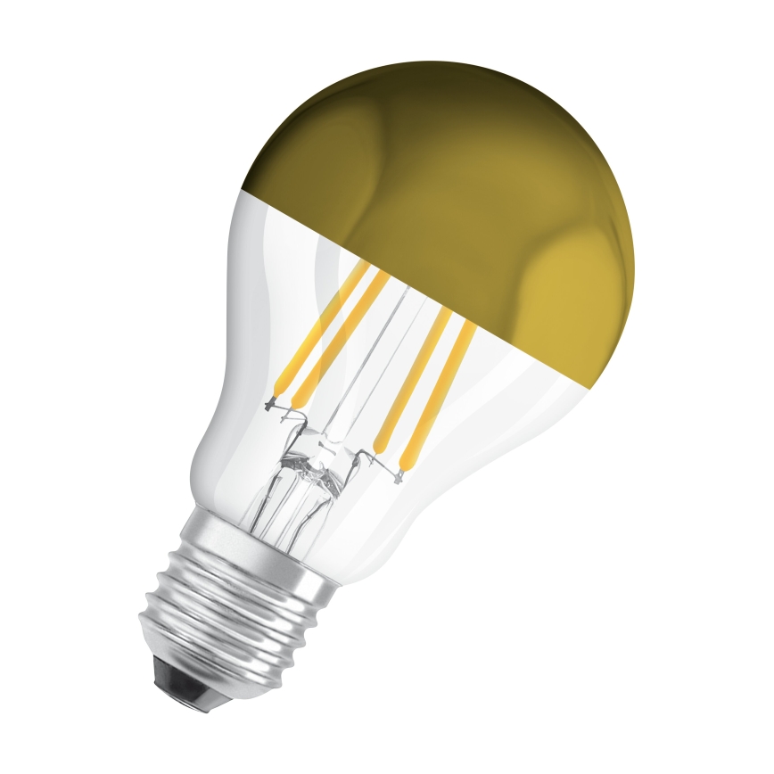 LED žarnica z zrcalnim vrhom FILAMENT E27/6,5W/230V 2700K zlata - Osram
