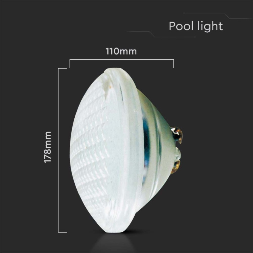 LED Žarnica za bazen LED/35W/12V IP68 6500K