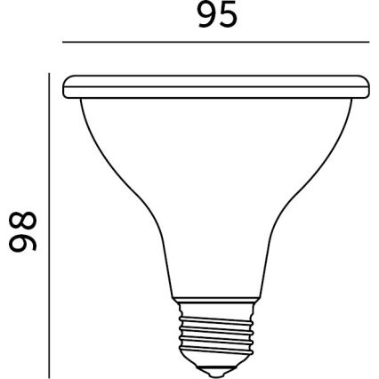 LED Žarnica za rast rastlin VITABLOOM E27/9W/230V 1200K črna - Brilagi