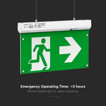 LED Zasilna luč EMERGENCY EXIT LED/2,5W/230V 4v1 6000K