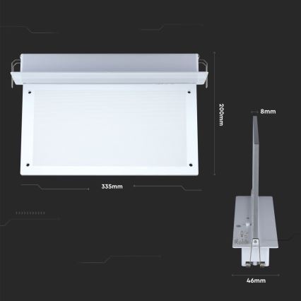 LED Zasilna svetilka EMERGENCY EXIT SAMSUNG CHIP LED/2W/230V 6000K