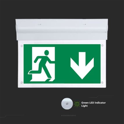 LED Zasilna svetilka EMERGENCY EXIT SAMSUNG CHIP LED/2W/230V 6000K