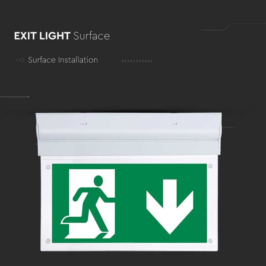 LED Zasilna svetilka EMERGENCY EXIT SAMSUNG CHIP LED/2W/230V 6000K