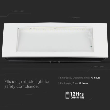 LED Zasilna svetilka EMERGENCY EXIT SAMSUNG CHIP LED/3,8W/230V 6000K